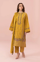 Sapphire - 3 Piece -Dhanak Embroidered Suit - SN0001